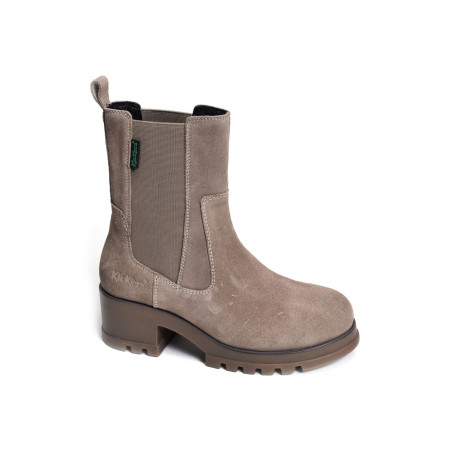 KICK HAPPY Taupe, Chelsea boots Kickers