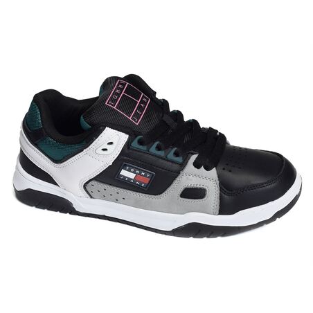 TOMMY JEANS SKATE SNEAKER 1042 Noir Vert, Sneakers basses Tommy Hilfiger