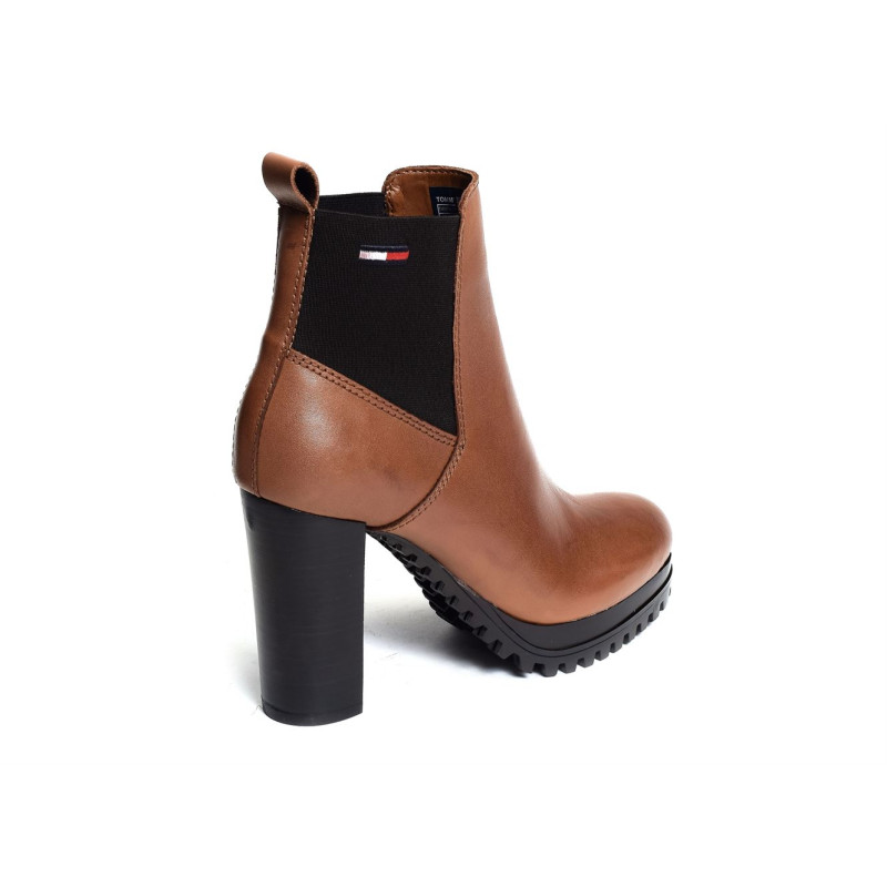 ESSENTIALS HIGH HEEL BOOT 2045 Camel, Bottines Tommy Hilfiger