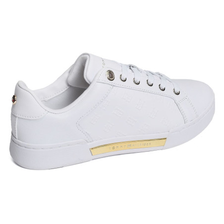 EMBOSSED MONOGRAM SNEAKER 6735 Blanc, Sneakers basses Tommy Hilfiger