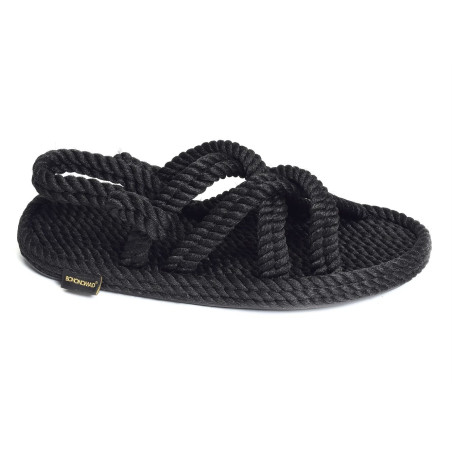 BODRUM SANDALS Noir, Sandales plates Bohonomad