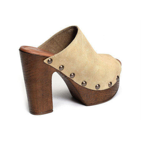 7551 Beige, Mules Sandro Rosi