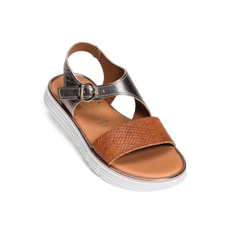 CUVACO Camel, Sandales plates & Nu-Pieds Bellamy