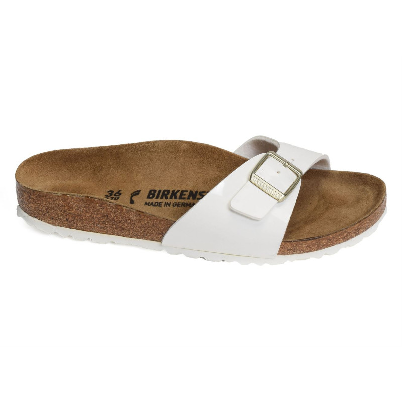 MADRID W Verni Blanc, Mules Birkenstock