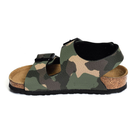 MILANO ENFANT Camouflage Marron, Sandales plates & Nu-Pieds Birkenstock