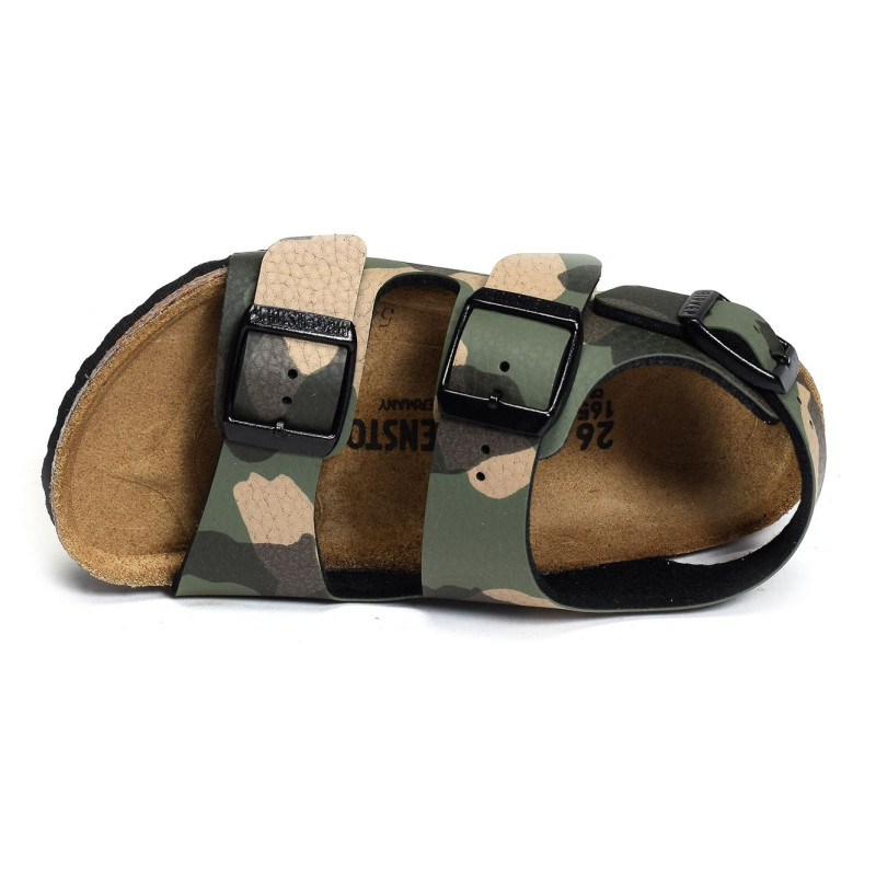 MILANO ENFANT Camouflage Marron, Sandales plates & Nu-Pieds Birkenstock