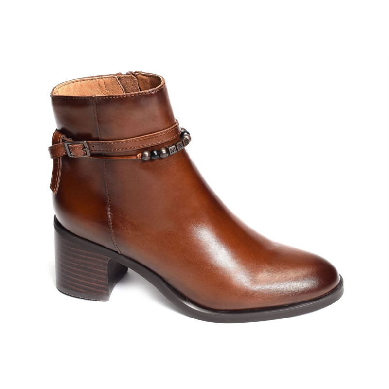 OKOU Marron Bottines Mam zelle