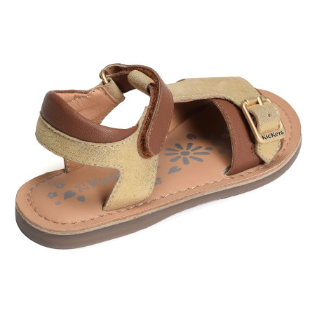 DIAZZ Camel Or, Sandales plates & Nu-Pieds Kickers