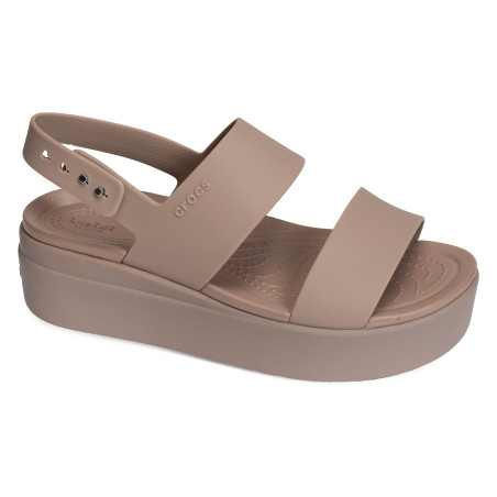 BROOKLYN LOW WEDGE Taupe, Sandalettes Crocs