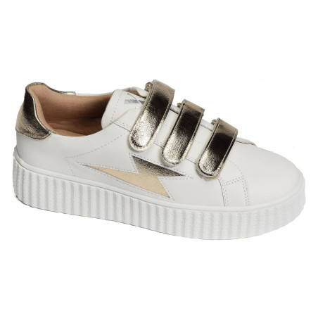 MARILOU Blanc Or, Sneakers basses Vanessa Wu