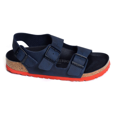 MILANO G ENFANT Bleu Rouge, Sandales plates & Nu-Pieds Birkenstock