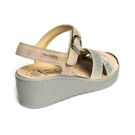 PIETRA Beige, Sandales compensées Mephisto