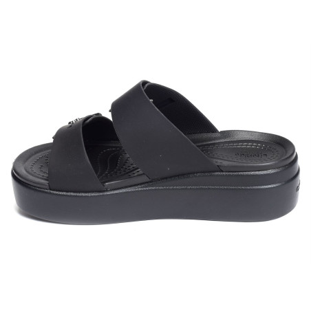 BROOKLYN BUCKLE LOW WEDGE Noir, Mules Crocs