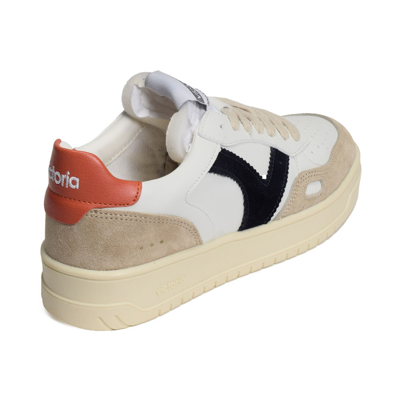 1257101 Blanc Orange, Sneakers basses Victoria