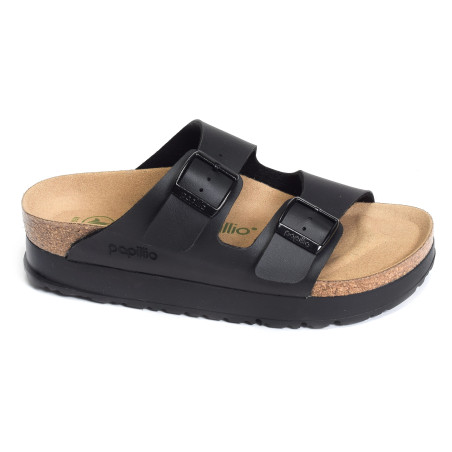 ARIZONA PLATFORM Noir, Mules Birkenstock