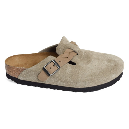 BOSTON BRAIDED Taupe, Sabots Birkenstock