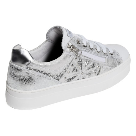 09930 Blanc Argent, Sneakers basses NeroGiardini