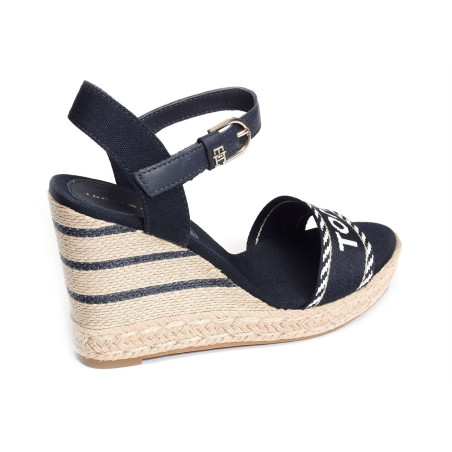 SEASONAL WEBBING WEDGE 7088 Marine, Sandales compensées Tommy Hilfiger