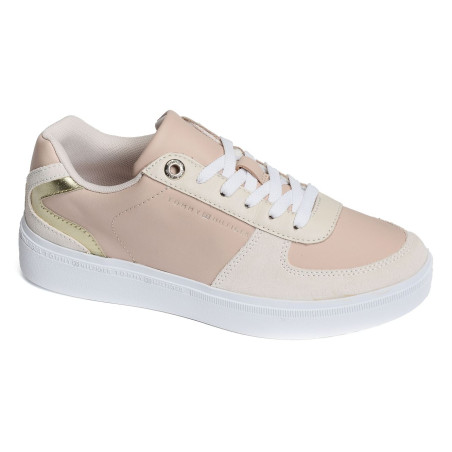 LEATHER COURT SNEAKER 7107 Rose, Sneakers basses Tommy Hilfiger