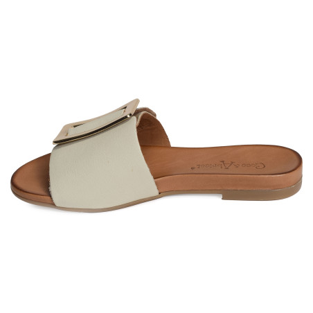 MUIDORGE Beige Or, Mules Coco & Abricot