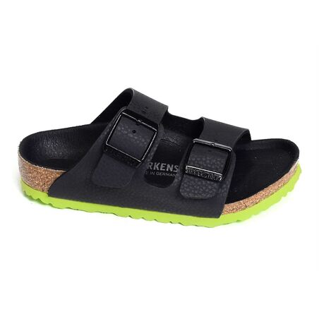 ARIZONA ENFANT Noir Vert, Mules Birkenstock