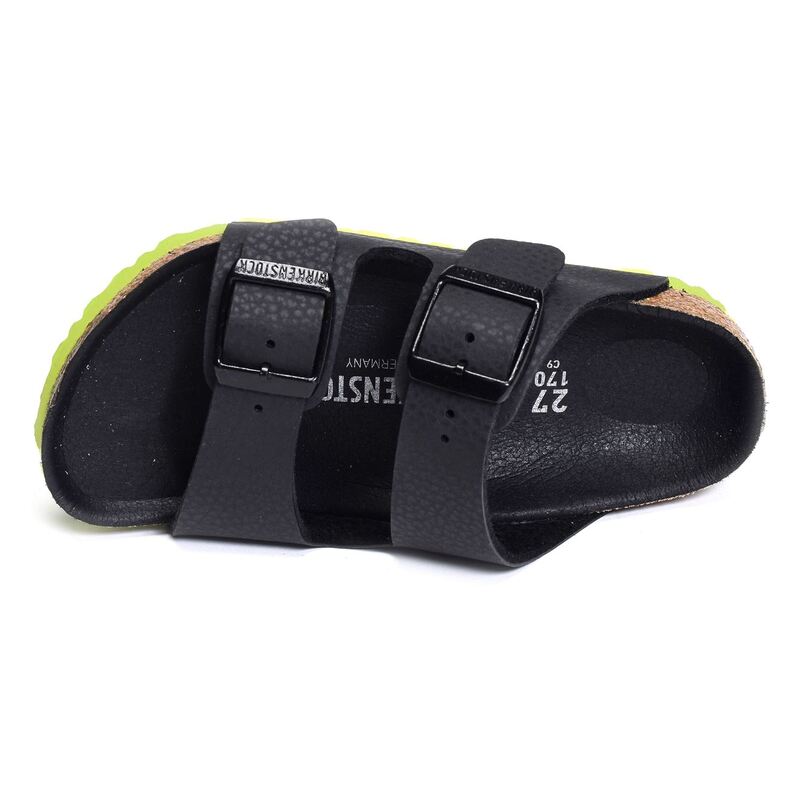 ARIZONA ENFANT Noir Vert, Mules Birkenstock