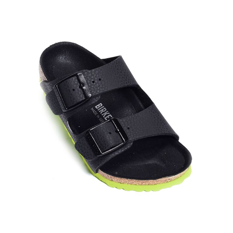 ARIZONA ENFANT Noir Vert, Mules Birkenstock