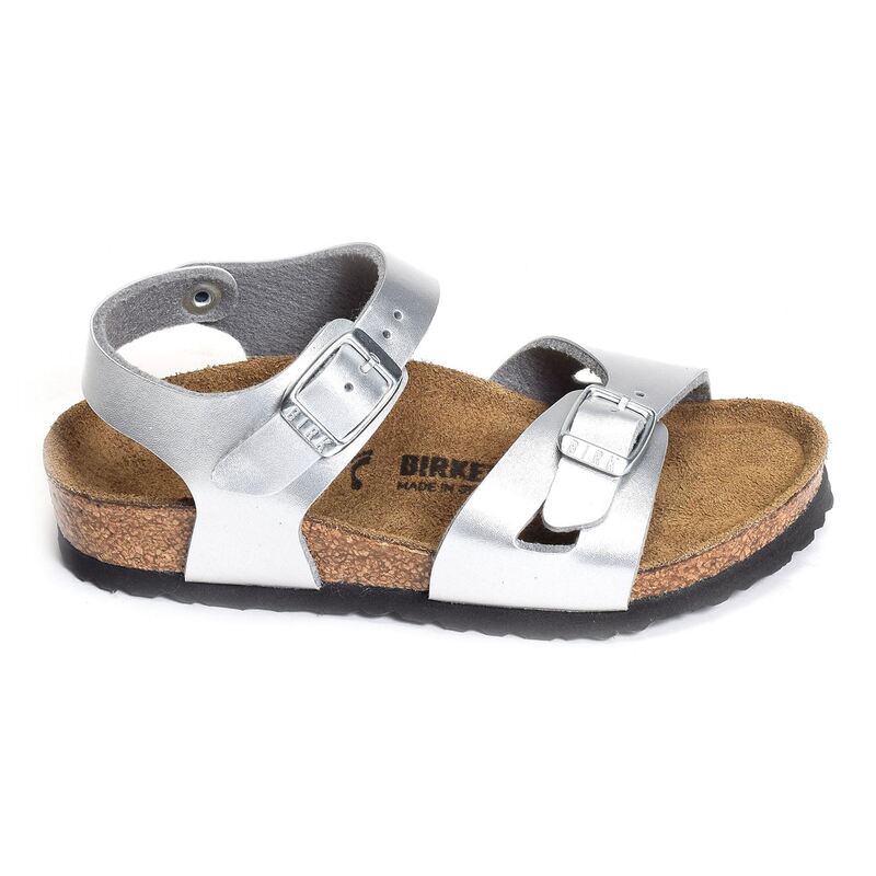 RIO Argent, Sandales plates & Nu-Pieds Birkenstock