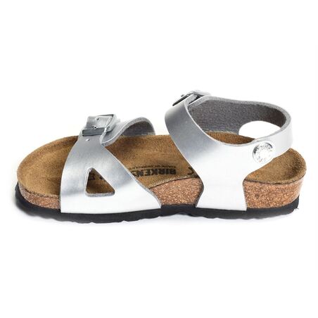 RIO Argent, Sandales plates & Nu-Pieds Birkenstock