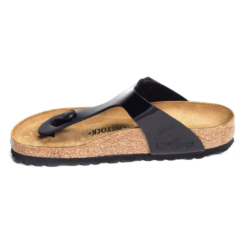 GIZEH Verni Noir, Tongs Birkenstock