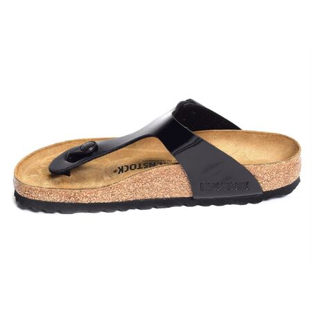 GIZEH Verni Noir, Tongs Birkenstock