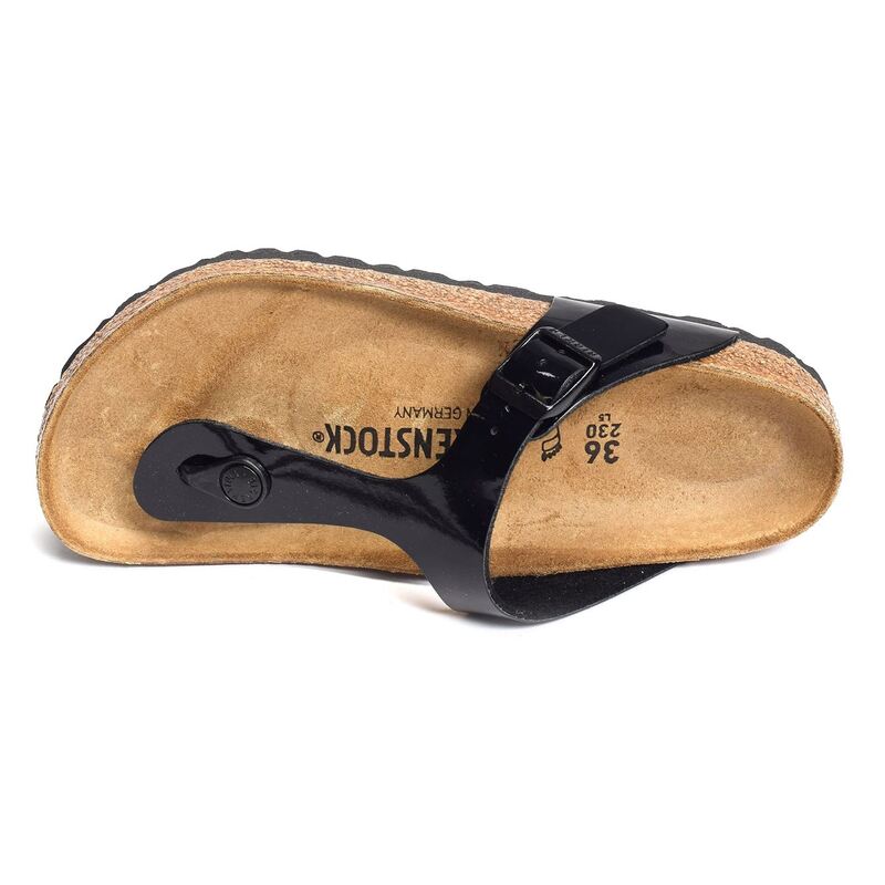 GIZEH Verni Noir, Tongs Birkenstock