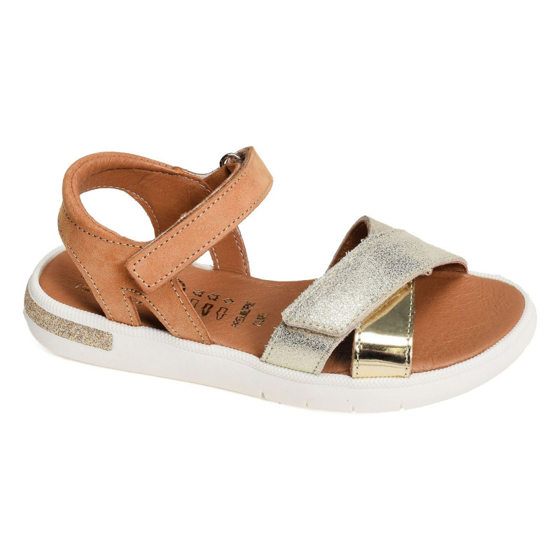 EVI Camel Or, Sandales plates & Nu-Pieds Bellamy