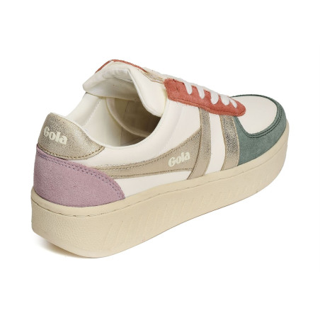 GRANDSLAM QUADRANT Blanc Or, Sneakers basses Gola