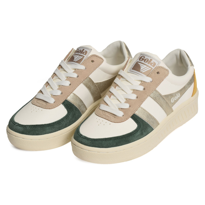 GRANDSLAM QUADRANT TRAINERS W Blanc Vert, Sneakers basses Gola