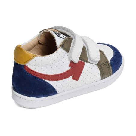 BOUBA SCRATCH ARROW Blanc Rouge, Chaussures à Scratch Shoopom