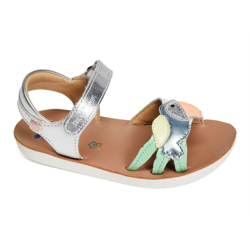 GOA TOUCAN Argent, Sandales plates & Nu-Pieds Shoopom