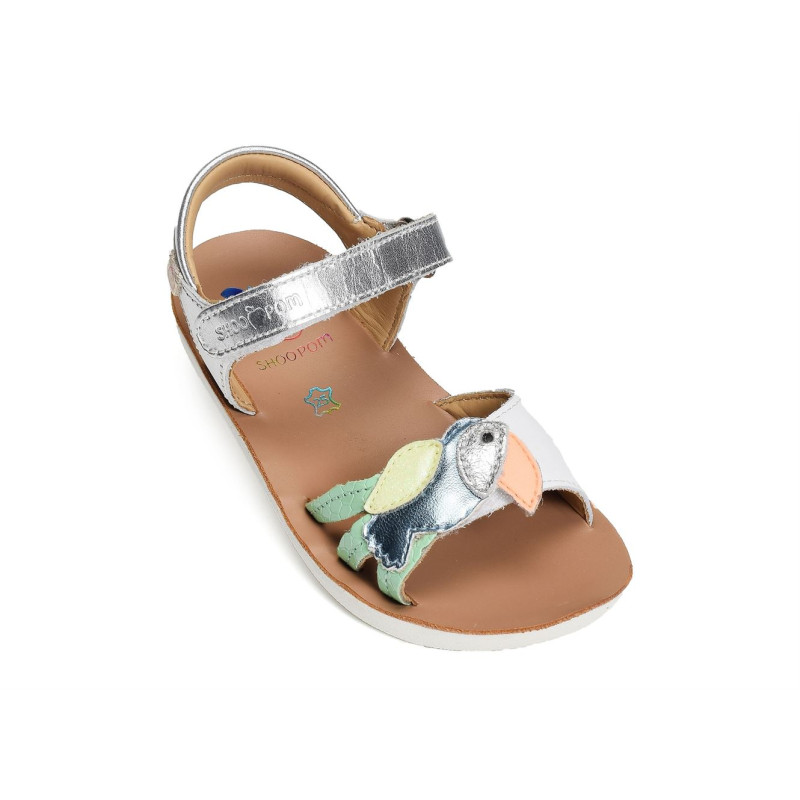 GOA TOUCAN Argent, Sandales plates & Nu-Pieds Shoopom