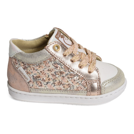 BOUBA CONNECT GIRL Rose Or, Chaussures à Lacets Shoopom