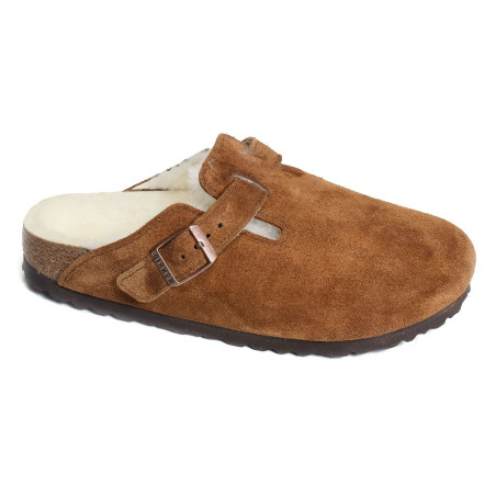 BOSTON SHEARLING W Camel, Sabots Birkenstock