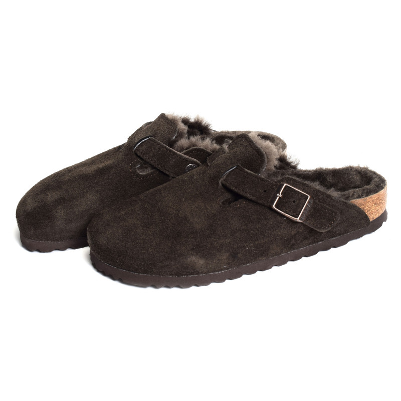 BOSTON SHEARLING W Moka, Sabots Birkenstock