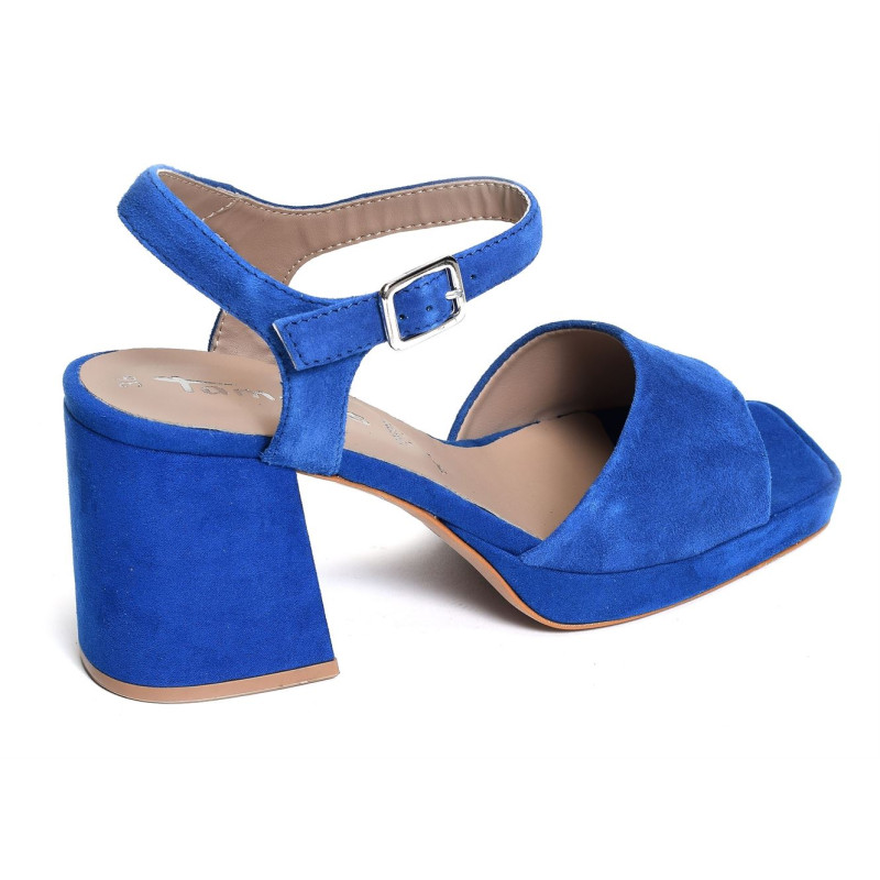 28374 Bleu, Nu-Pieds à talon Tamaris