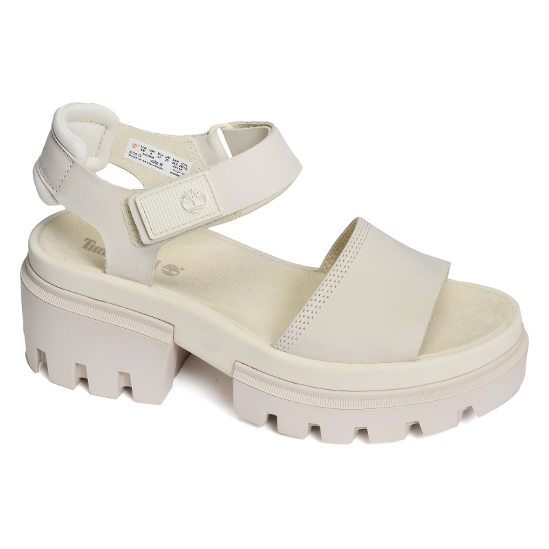 EVERLEIGH ANKLE STRAP Blanc, Nu-Pieds à talon Timberland