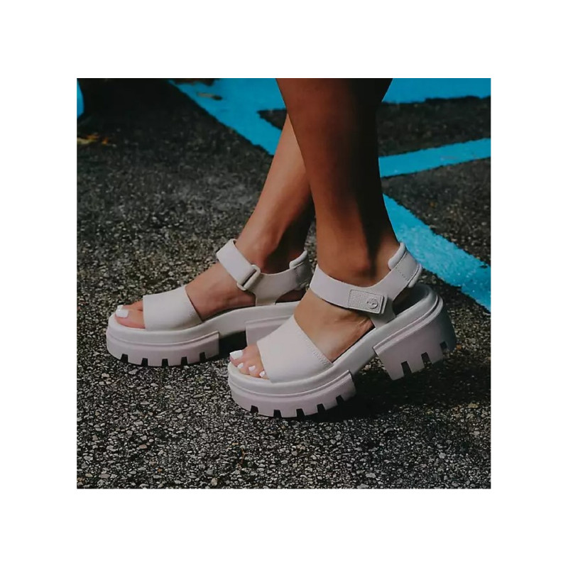 EVERLEIGH ANKLE STRAP Blanc, Nu-Pieds à talon Timberland