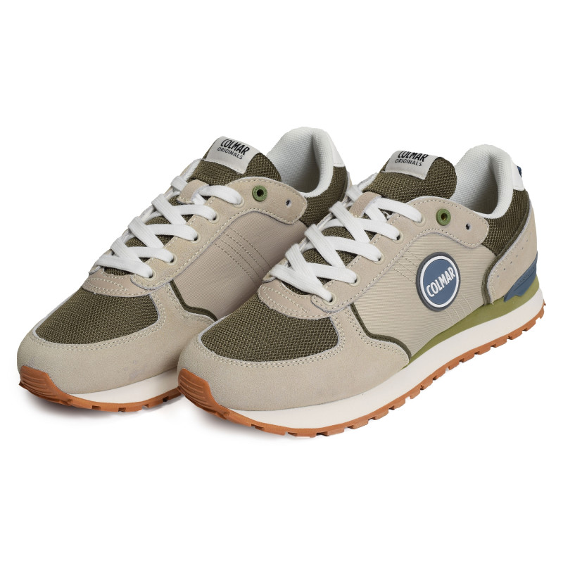 TRAVIS BLOCK Beige Kaki, Baskets running Colmar