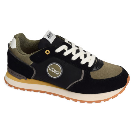 TRAVIS BLOCK Noir Kaki, Baskets running Colmar