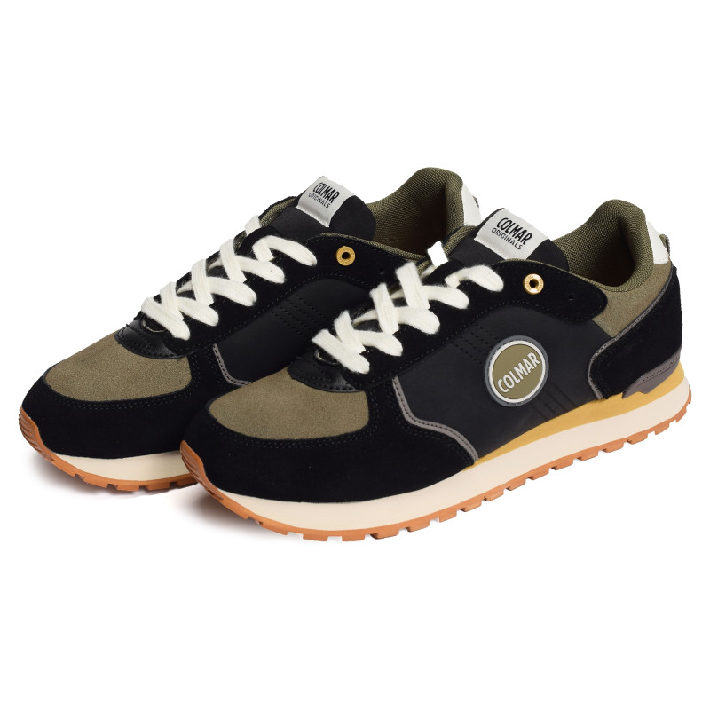 TRAVIS BLOCK Noir Kaki, Baskets running Colmar