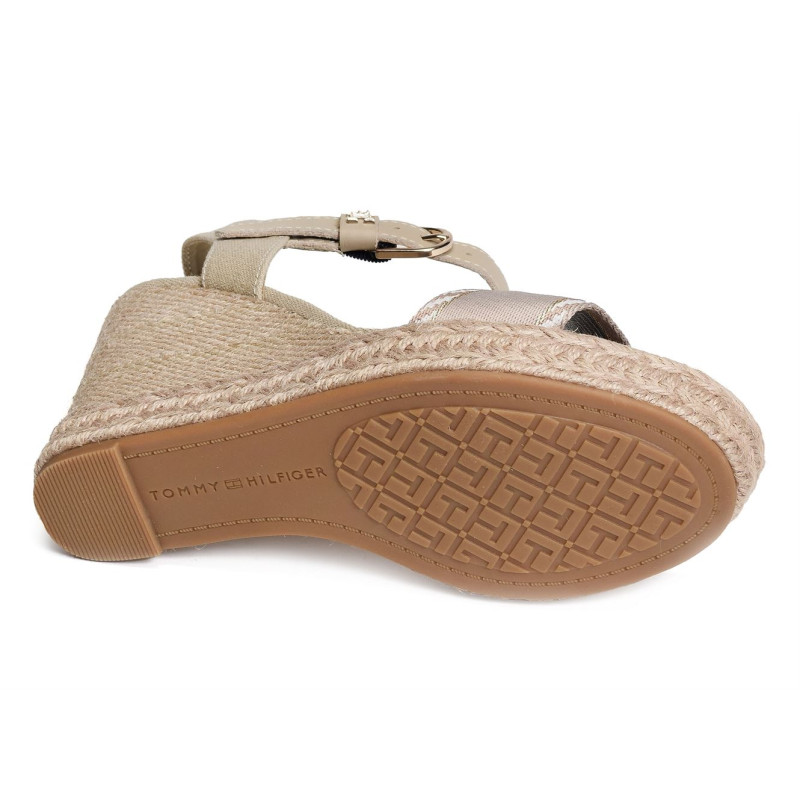 SEASONAL WEBBING WEDGE 7088 Beige, Sandales compensées Tommy Hilfiger