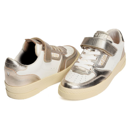 HAZEL VELCRO Blanc Or, Sneakers basses 0-105