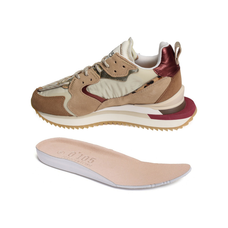 TRECK UP Beige Rouge, Baskets running 0-105